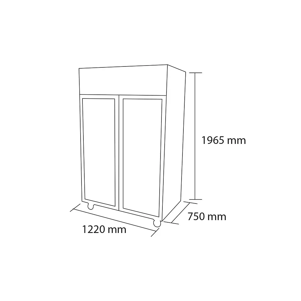 CONGELADOR VERTICAL 1000LTS. 2 PUERTAS VIDRIO MAIGAS 3
