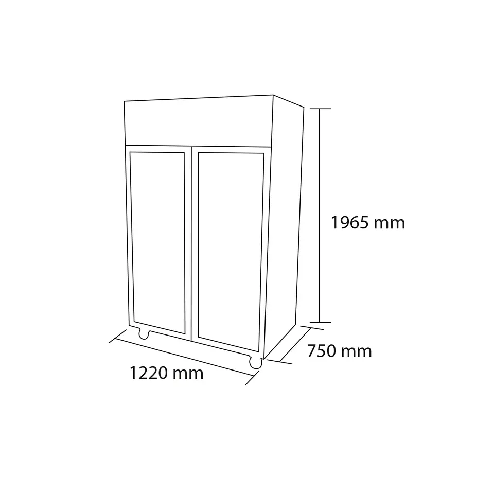 REFRIGERADOR VERTICAL 1000LTS. 2 PUERTAS VIDRIO MAIGAS 3