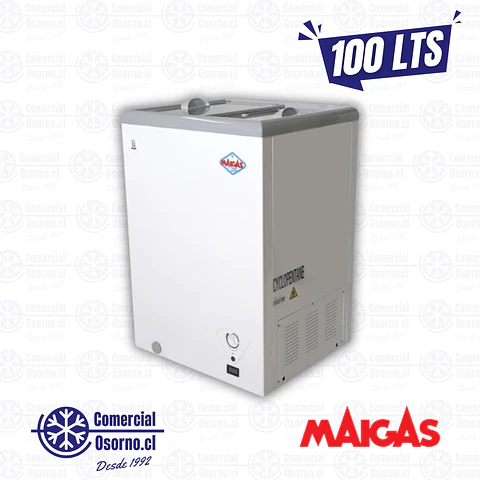 CONGELADOR 100LTS MAIGAS TAPA VIDRIO