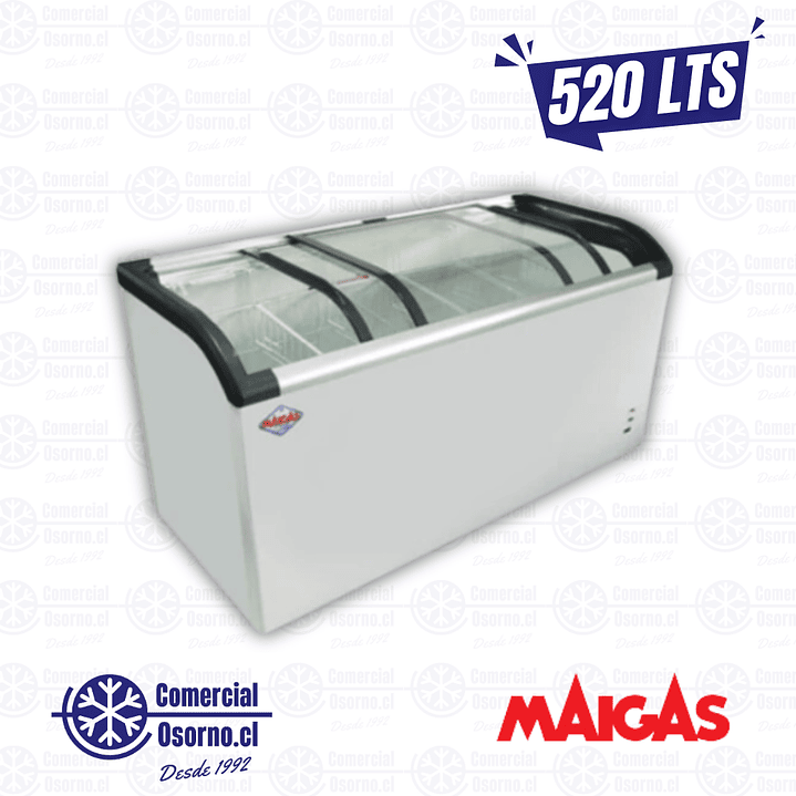 CONGELADOR 520LTS TAPA VIDRIO MAIGAS 1
