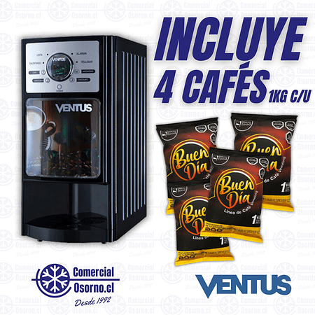 MÁQUINA DE CAFE VENTUS + 4 CAFES 1KG C/U