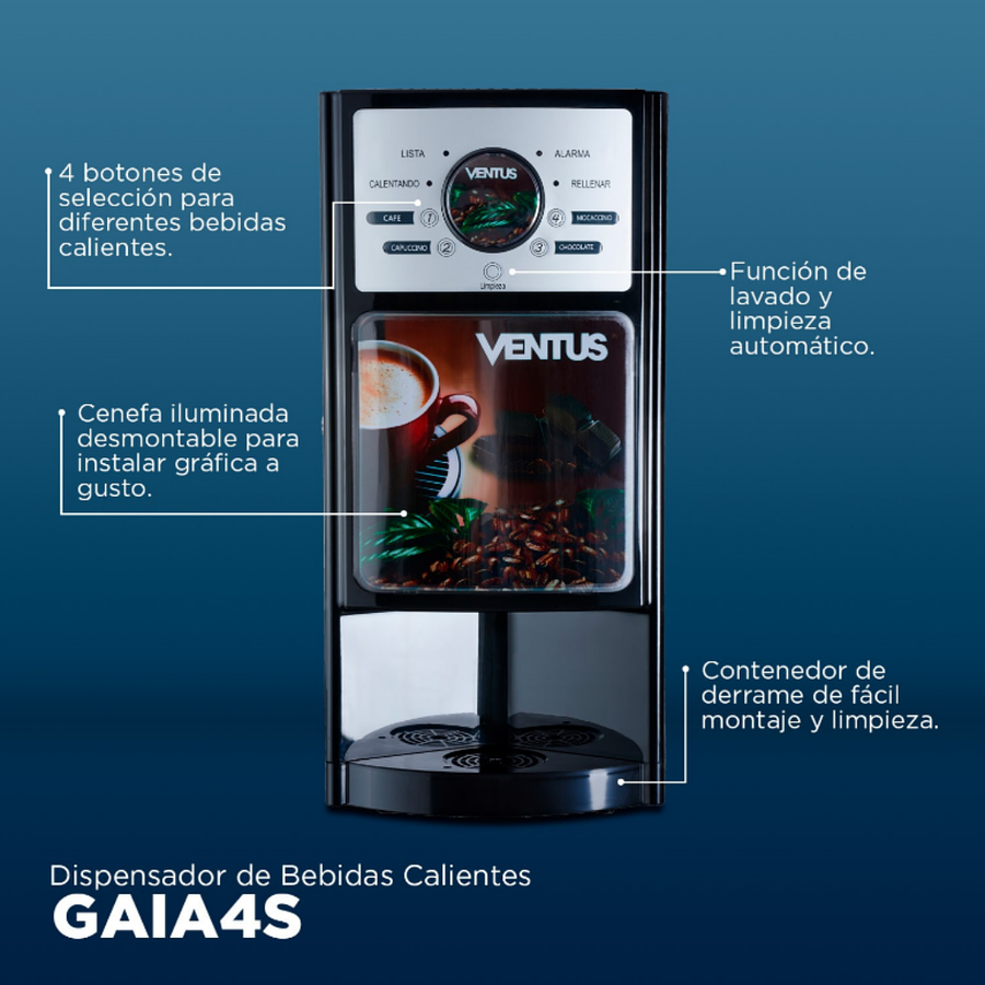 MÁQUINA DE CAFE VENTUS + 4 CAFES 1KG C/U