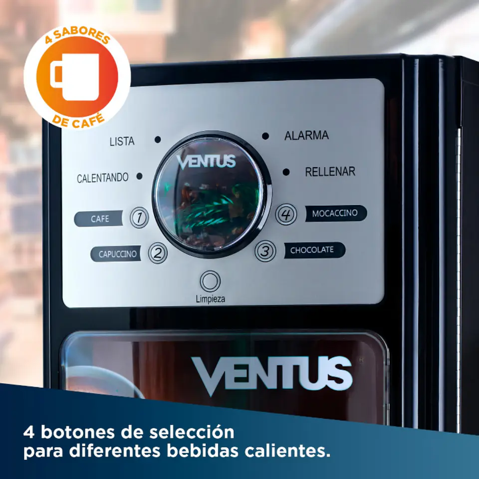 MÁQUINA DE CAFE VENTUS + 4 CAFES 1KG C/U GAIA4 6