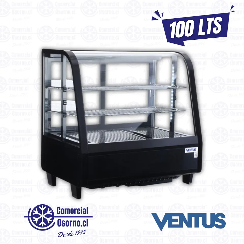VITRINA PASTELERA SOBREMESÓN VENTUS (NEGRA) 1
