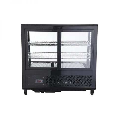 VITRINA PASTELERA SOBREMESÓN VENTUS (NEGRA)