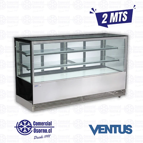 VITRINA PASTELERA 2MT RECTA VENTUS