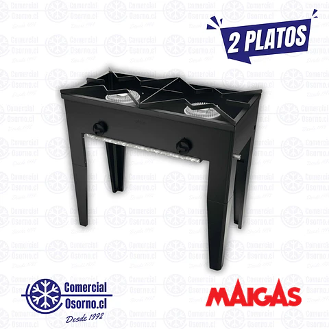 ANAFE MAIGAS 2 PLATOS ALTO 43X43CM