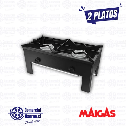 ANAFE MAIGAS 2 PLATOS BAJO 43X43CM