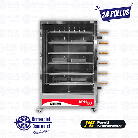 ASADOR DE POLLO A GAS KITCHENETTE 6 ESPADAS (24 POLLOS)