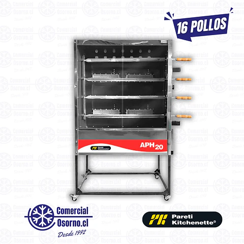 ASADOR DE POLLO A GAS KITCHENETTE 4 ESPADAS (16 POLLOS)