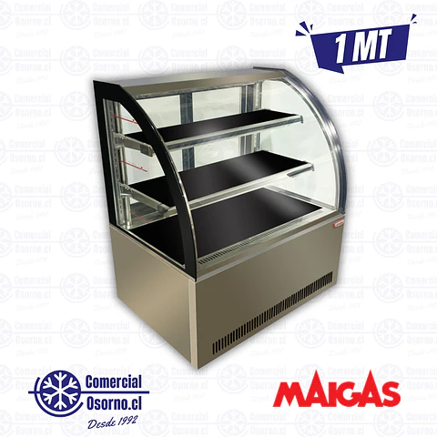 VITRINA PASTELERA 1MT CURVA MAIGAS