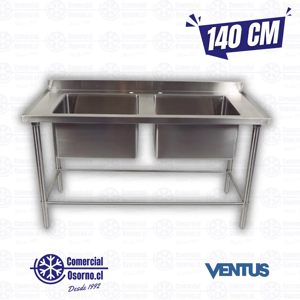 LAVAFONDO 2TAZA SIN SECADOR 140CM VENTUS 1
