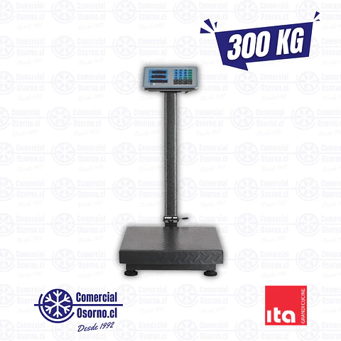 BALANZA DIGITAL 300KG ACERO DIAMANTADO ITA
