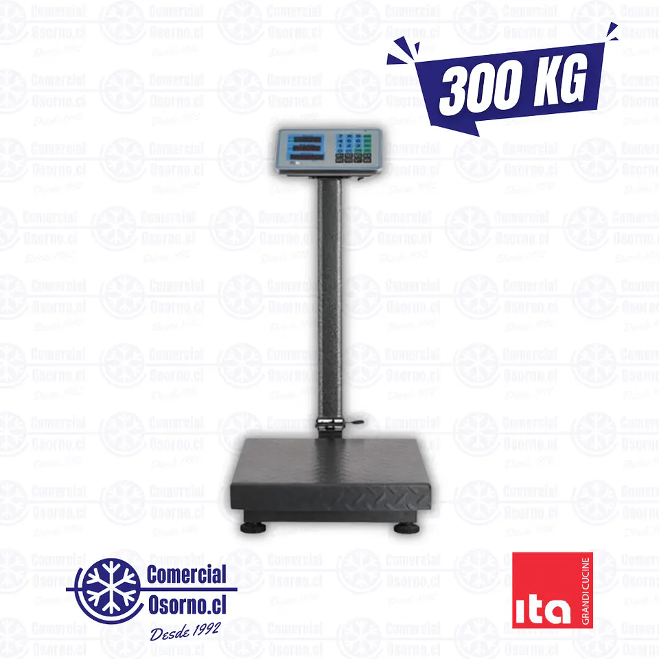 BALANZA DIGITAL 300KG ACERO DIAMANTADO ITA 1