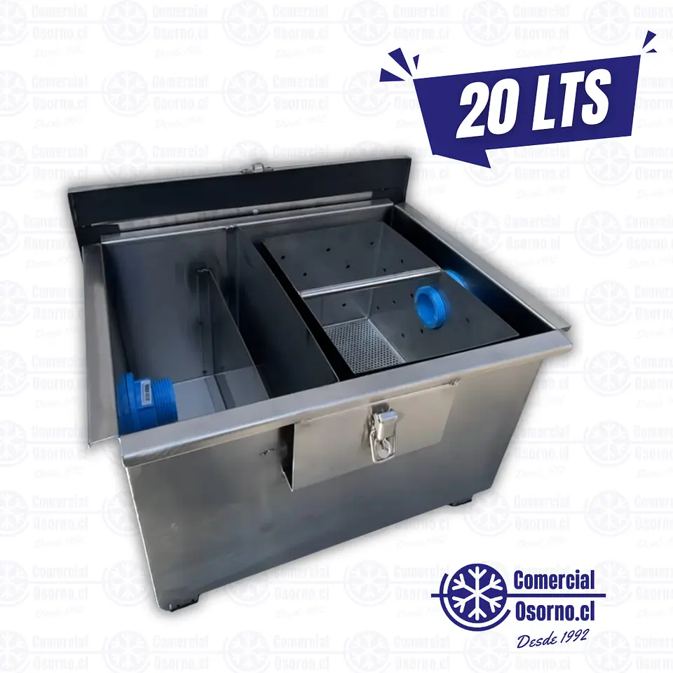 CAMARA DESGRASADORA 20LTS ACERO INOX. 1
