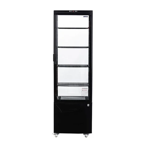 VITRINA PASTELERA VERTICAL 235LTS VENTUS NEGRA