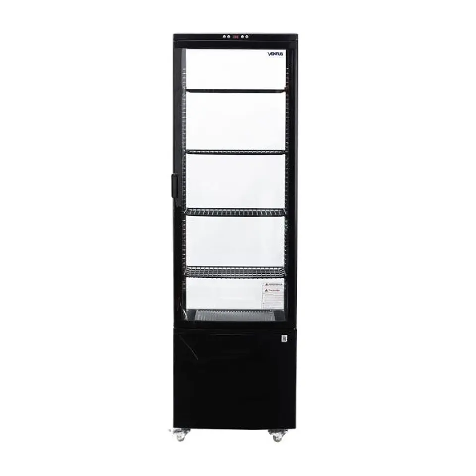 VITRINA PASTELERA VERTICAL 235LTS VENTUS NEGRA 2