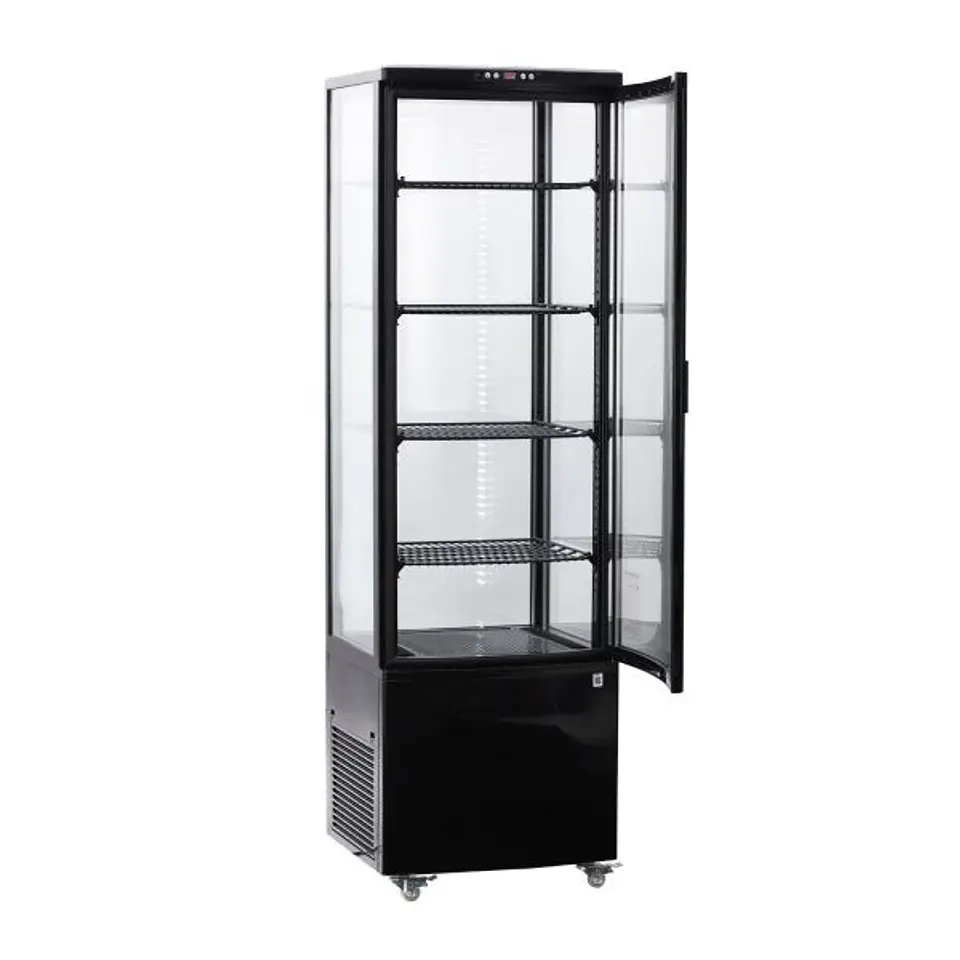 VITRINA PASTELERA VERTICAL 235LTS VENTUS NEGRA 3
