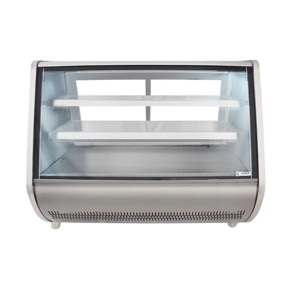 VITRINA REFRIGERADA 1,5M CURVA ACERO VENTUS 2