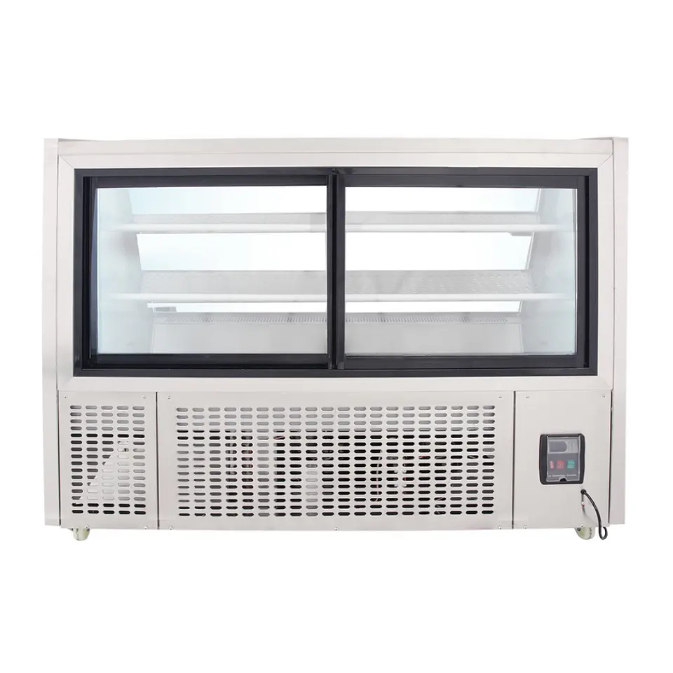VITRINA REFRIGERADA 1,5M CURVA ACERO VENTUS 3
