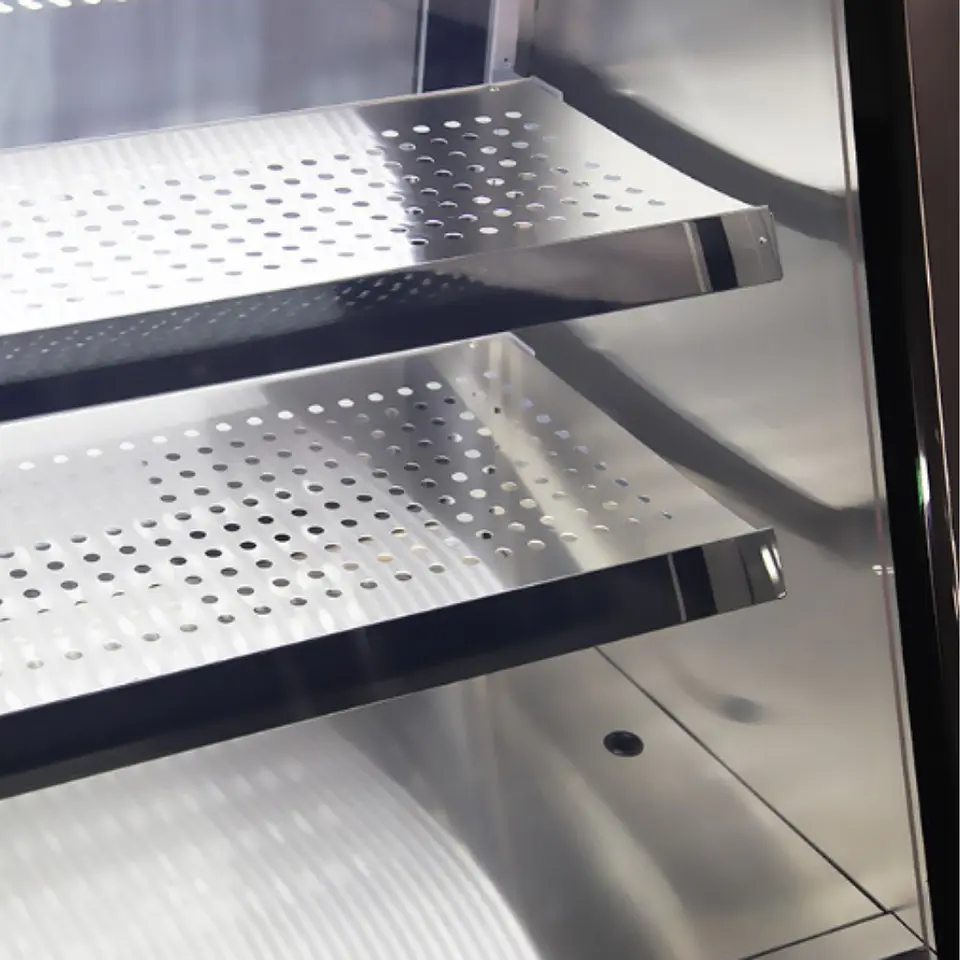 VITRINA REFRIGERADA 1,5M CURVA ACERO VENTUS 4