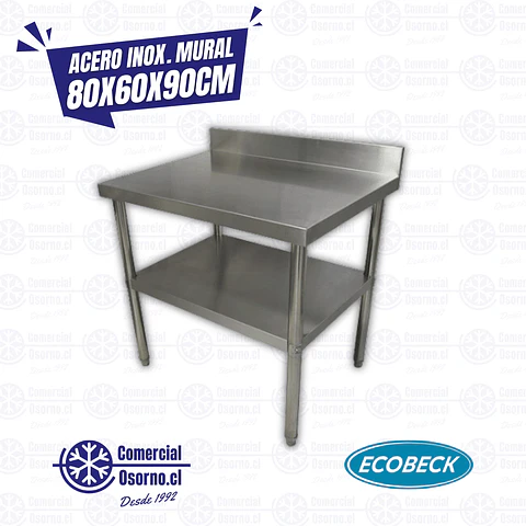 MESÓN ACERO INOX. MURAL 150X60X90CM