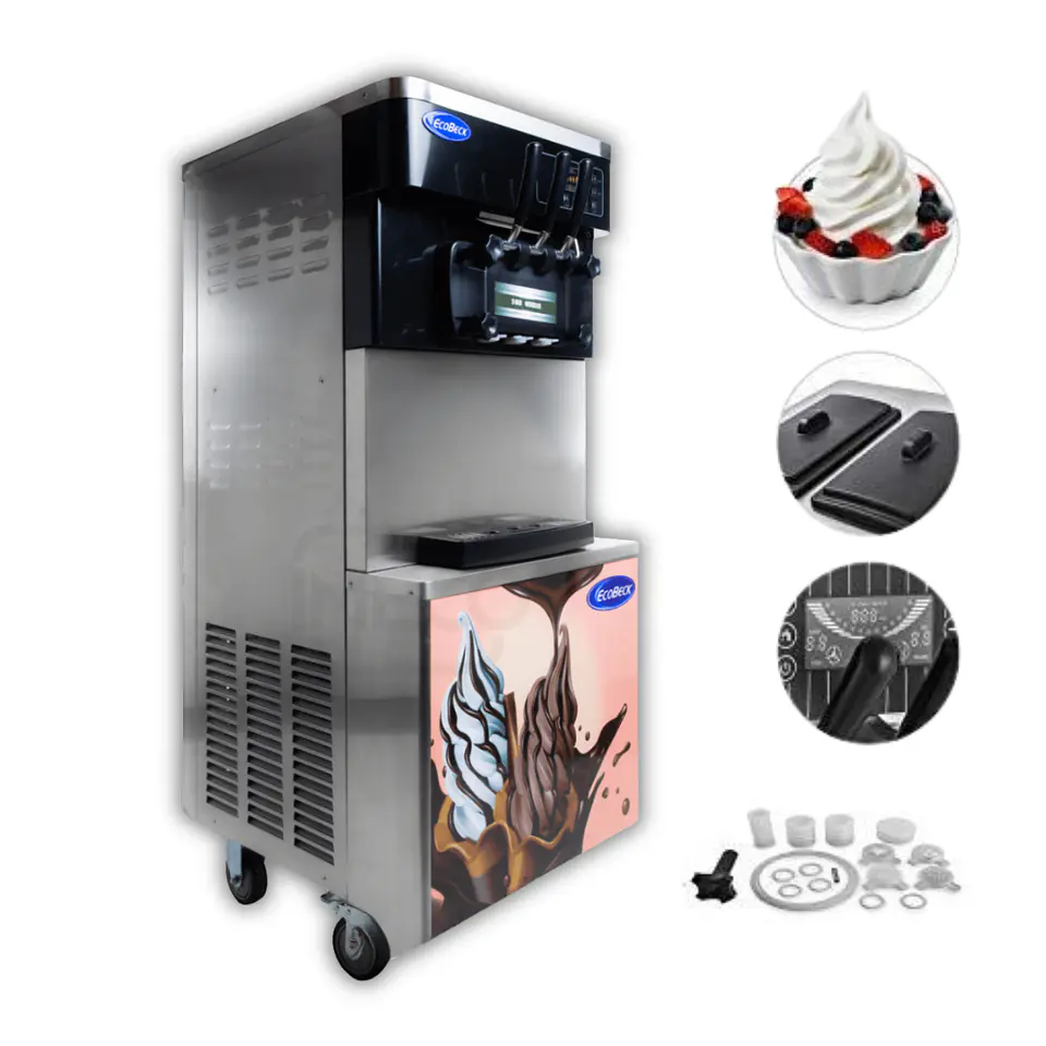 MÁQUINA DE HELADOS SOFT CON RUEDAS ECOBECK 30LTS 2