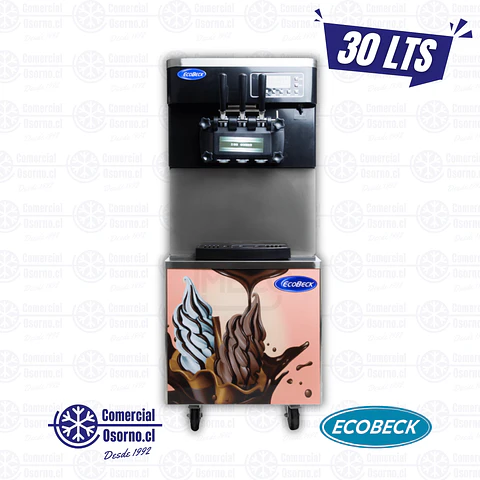 MÁQUINA DE HELADOS SOFT CON RUEDAS ECOBECK 30LTS