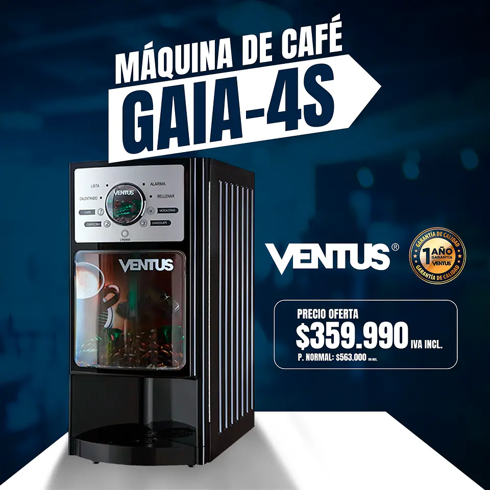 MÁQUINA DE CAFE VENTUS 4 SABORES GAIA4 1