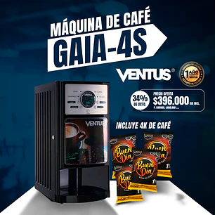 MÁQUINA DE CAFE VENTUS + 4 CAFES 1KG C/U GAIA4