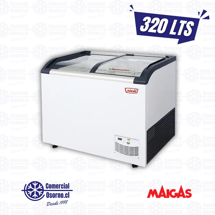 CONGELADOR 320LTS TAPA VIDRIO MAIGAS 1