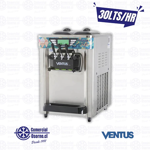 MÁQUINA DE HELADOS SOFT SOBREMESA 30LTS/HR VSP-30S VENTUS