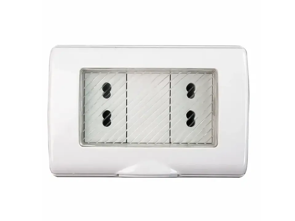 Enchufe doble bipaso 10/16A 250V 1