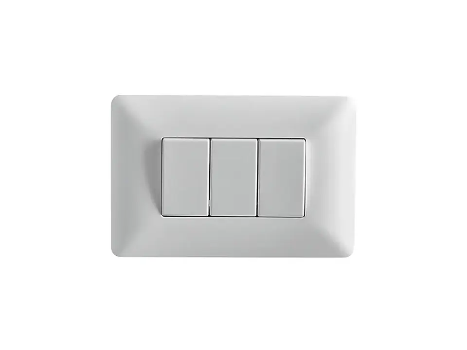 Interruptor triple (9/32) 10A 250V (blanco) 1