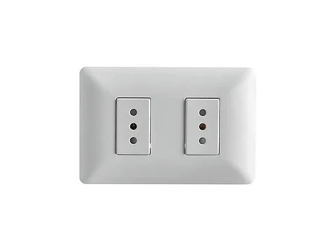 Enchufe doble 10A 250V (blanco)
