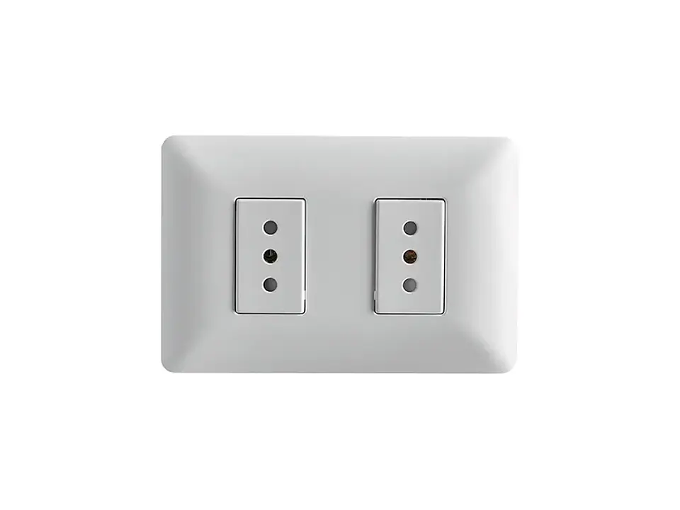 Enchufe doble 10A 250V (blanco) 1