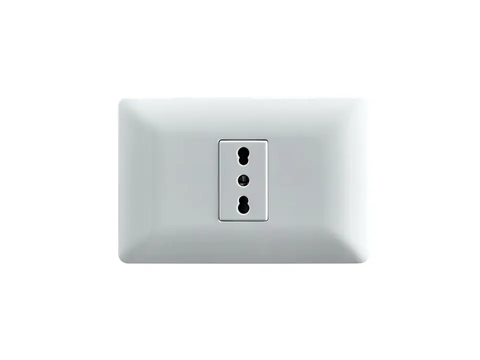 Enchufe simple bipaso 10/16A 250V (blanco) 1