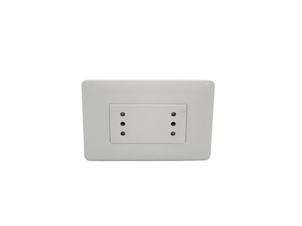 Enchufe doble puenteado 10A 250V (blanco 1