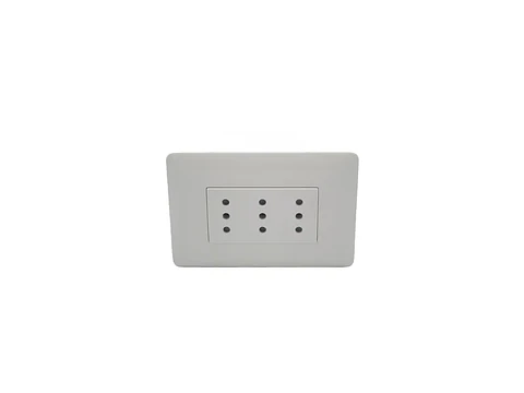 Enchufe triple puenteado 10A 250V (blanco