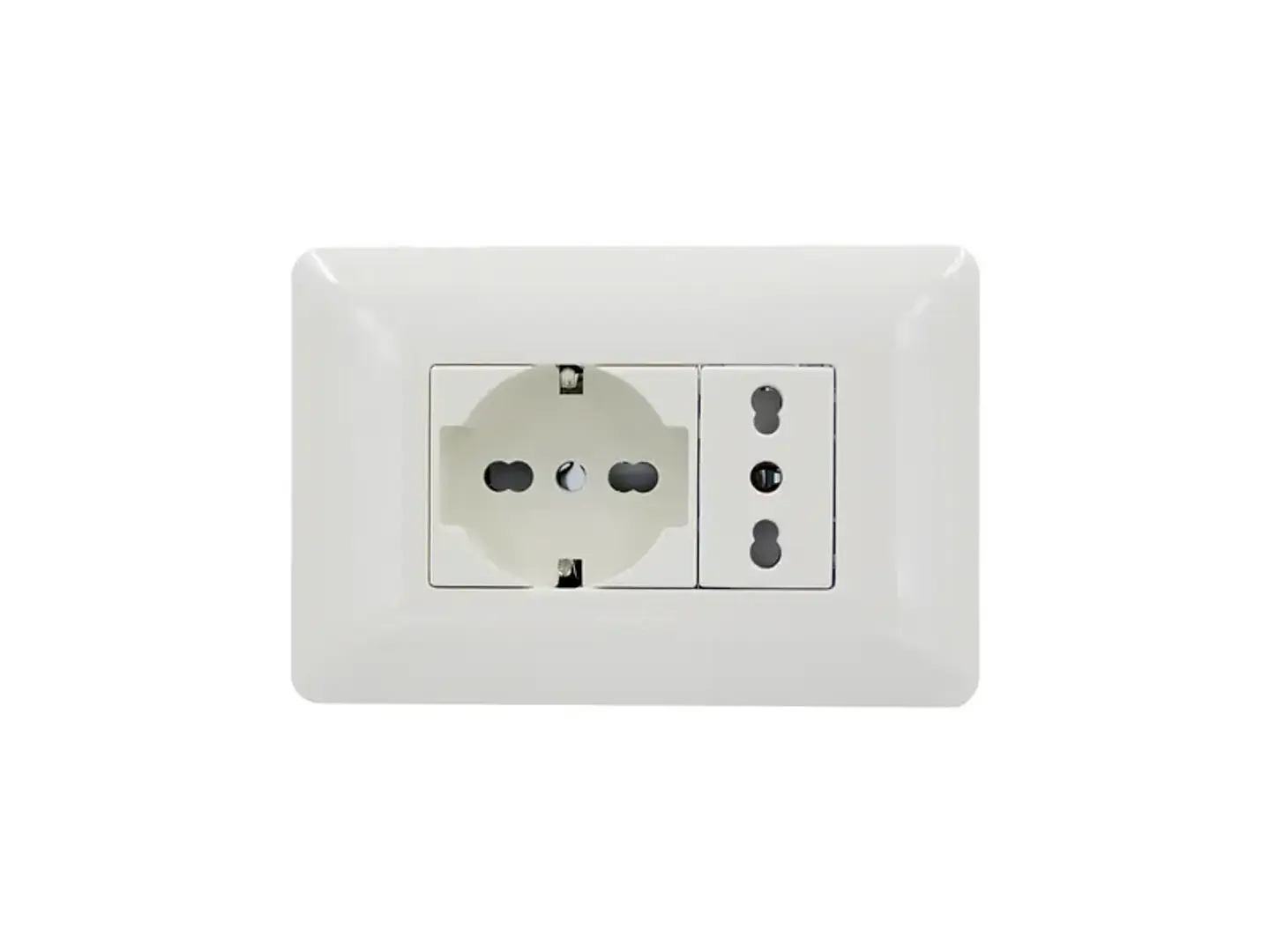 Enchufe schuko + enchufe simple bipaso 10/16A (blanco) 1