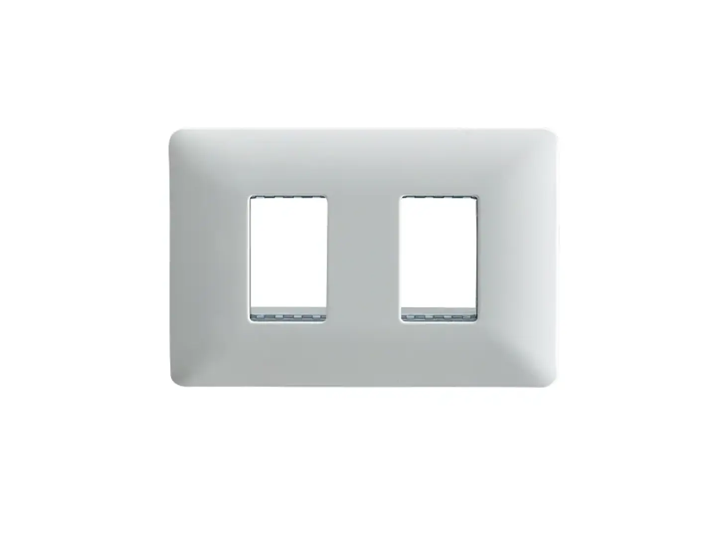 Placa doble c/soporte (blanco) 1