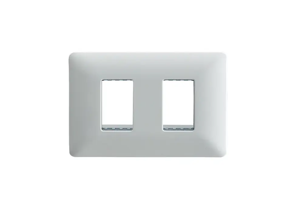 Placa doble c/soporte (blanco) 1