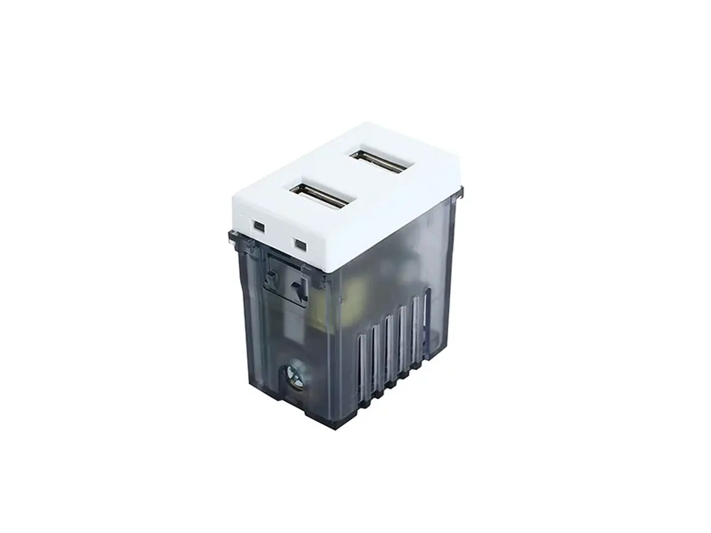 Módulo toma USB doble (blanco) 1