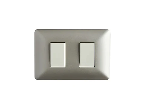 Interruptor doble (9/15) 10A 250V (champagne)