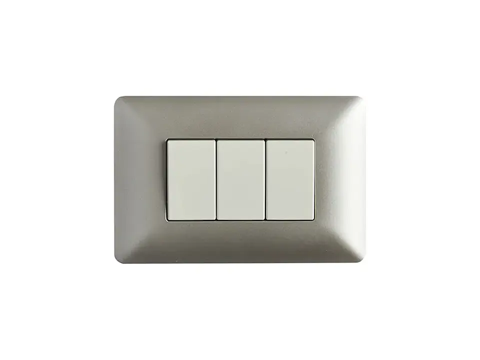 Interruptor triple (9/32) 10A 250V (champagne) 1