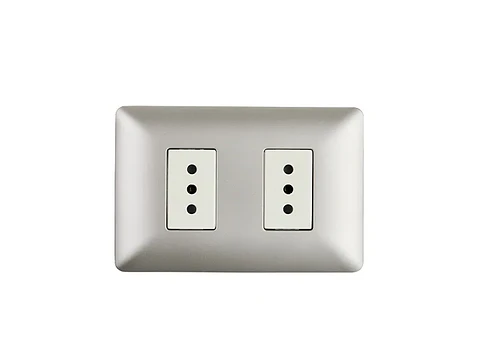 Enchufe doble 10A 250V (champagne)