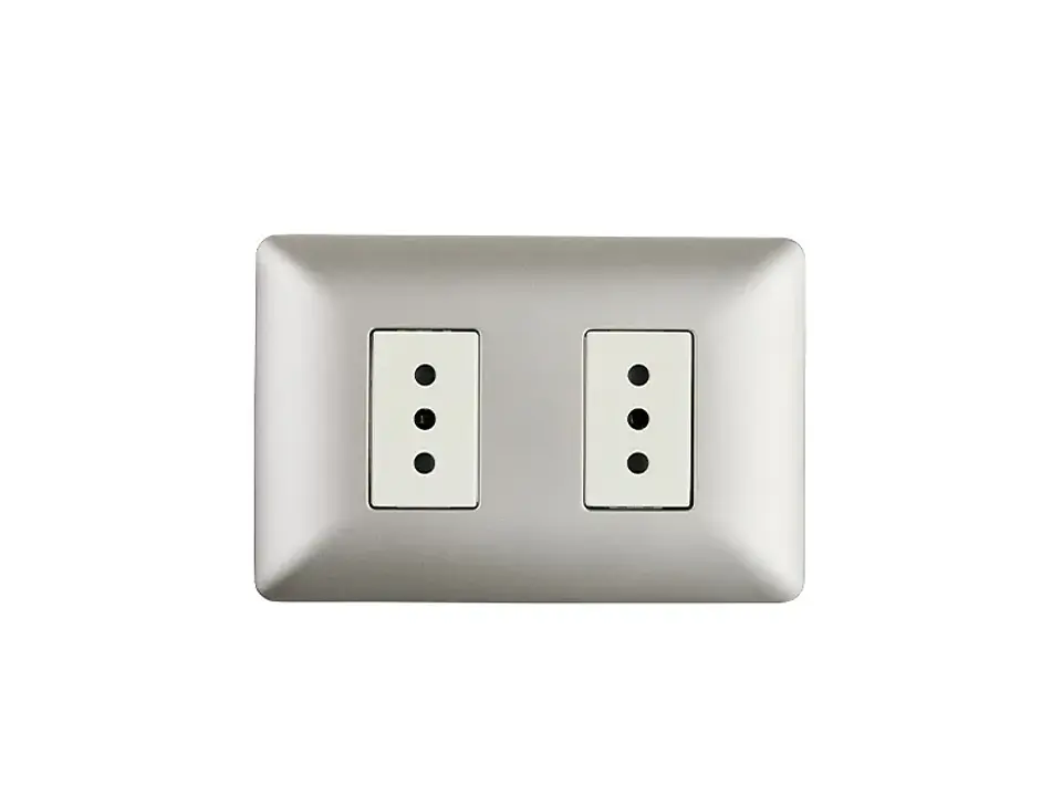 Enchufe doble 10A 250V (champagne) 1