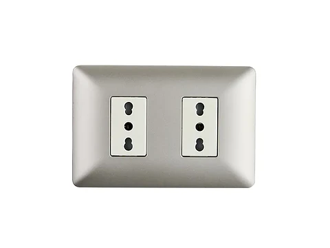 Enchufe duplex bipaso 10/16A 250V (champagne)