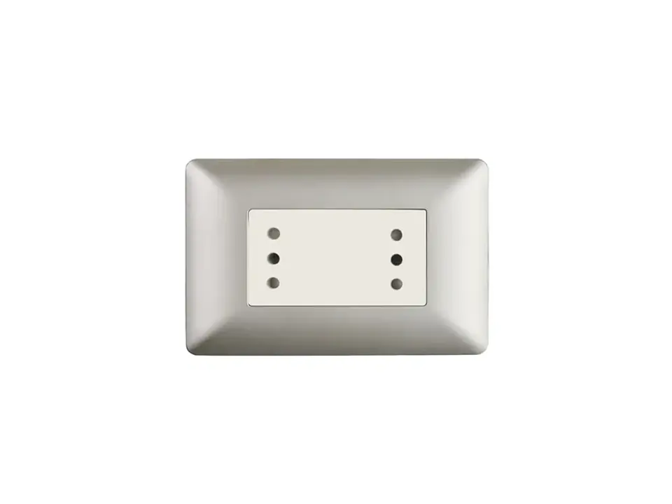 Enchufe doble puenteado 10A 250V (champagne) 1