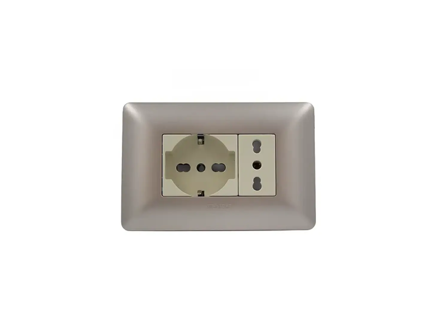 Enchufe schuko + enchufe simple bipaso 10/16A (champagne) 1